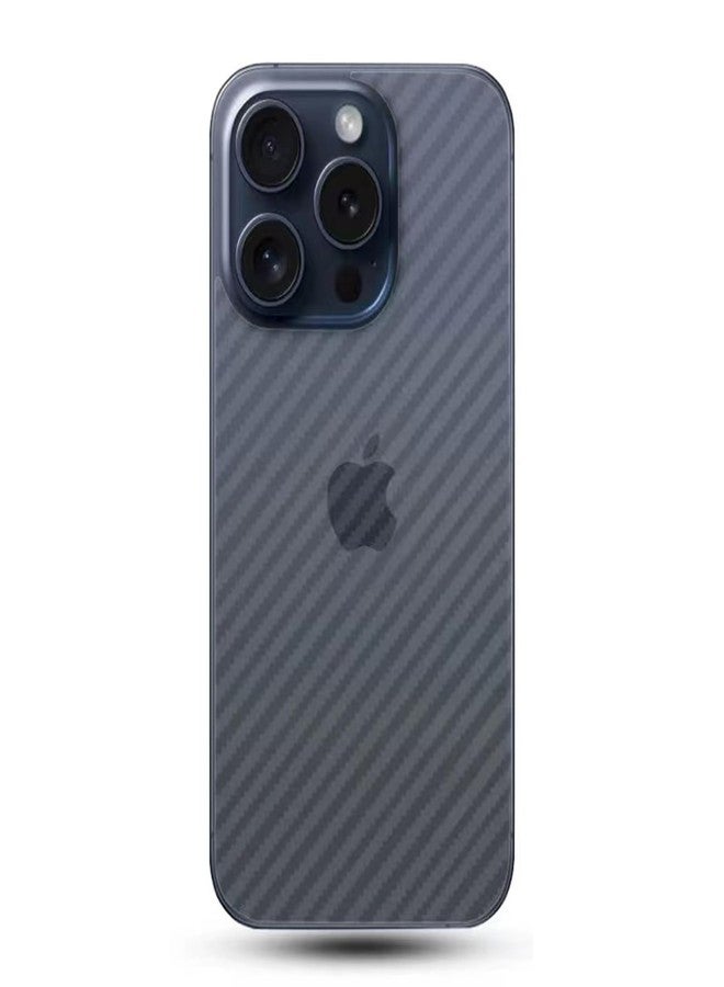 iyanzi For iPhone 15 Pro Max Back Screen Protector 3D Carbon Fiber Ultra Thin Protective Film-2 packs-Transparent - Image 2