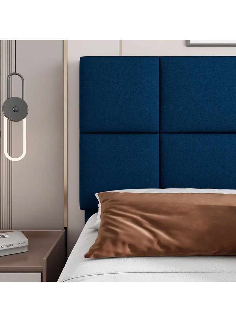 A to Z Furniture Lombardi Upholstered Bed 200x200cm Super King Bed in Blue Color  - Image 3