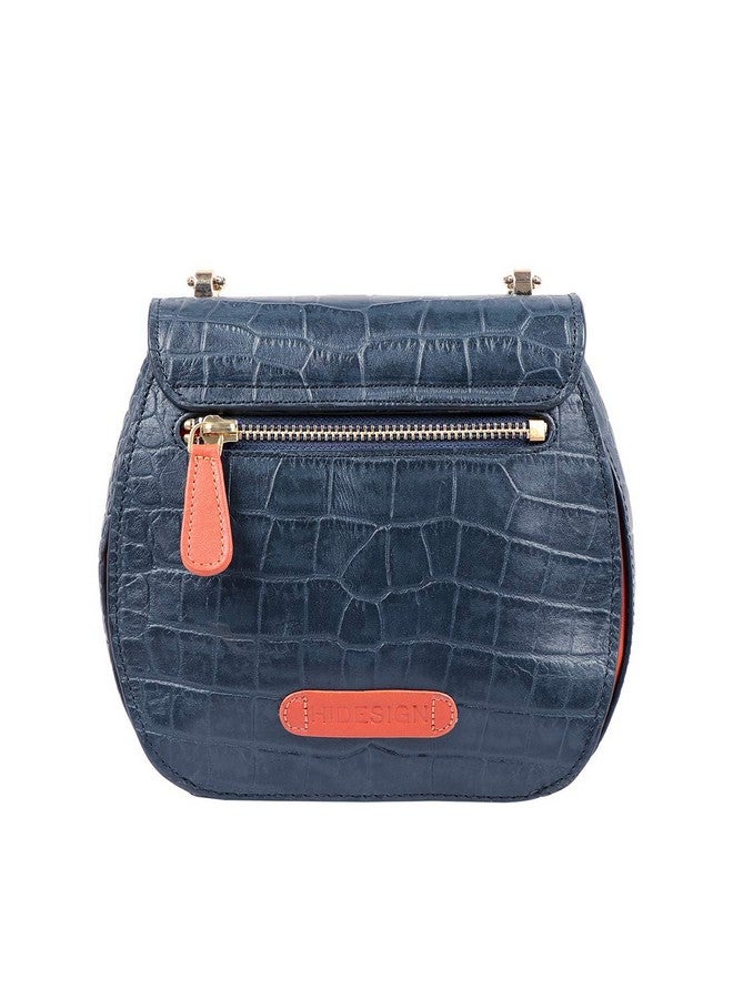 Hidesign Womens Leather Sling Bag- Mn Blue - Image 2