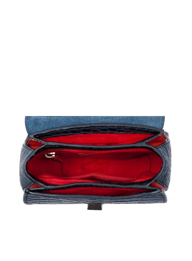 Hidesign Womens Leather Sling Bag- Mn Blue - Image 4