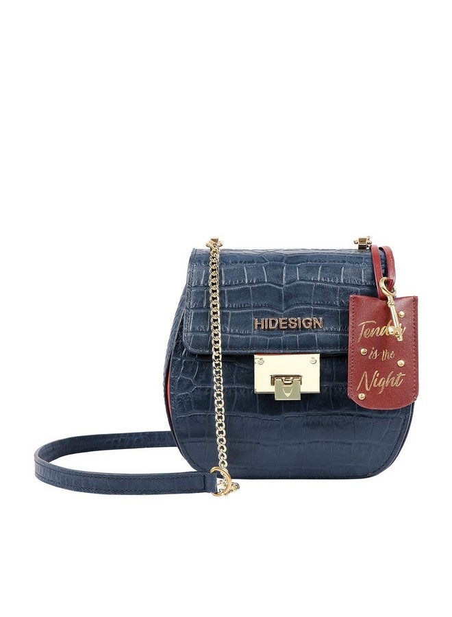 Hidesign Womens Leather Sling Bag- Mn Blue - Image 5