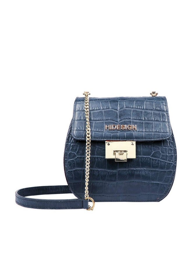 Hidesign Womens Leather Sling Bag- Mn Blue - Image 1