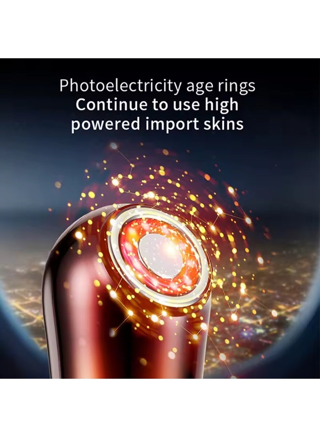 جهاز تجميل الوجه بتقنية التيار الدقيق EMS للنساء مع علاج بالضوء الملون - أداة لتجديد شباب الوجه وشدّه وتحسين ملامحه، جهاز تدليك منزلي محمول للعناية بالبشرة - Image 5