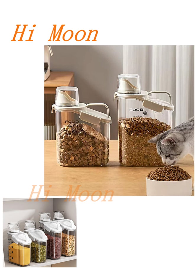 Airtight Dry Food Storage Containers with Pourable Spout，Rice Storage Bin Cereal Containers Dispenser 2500ml