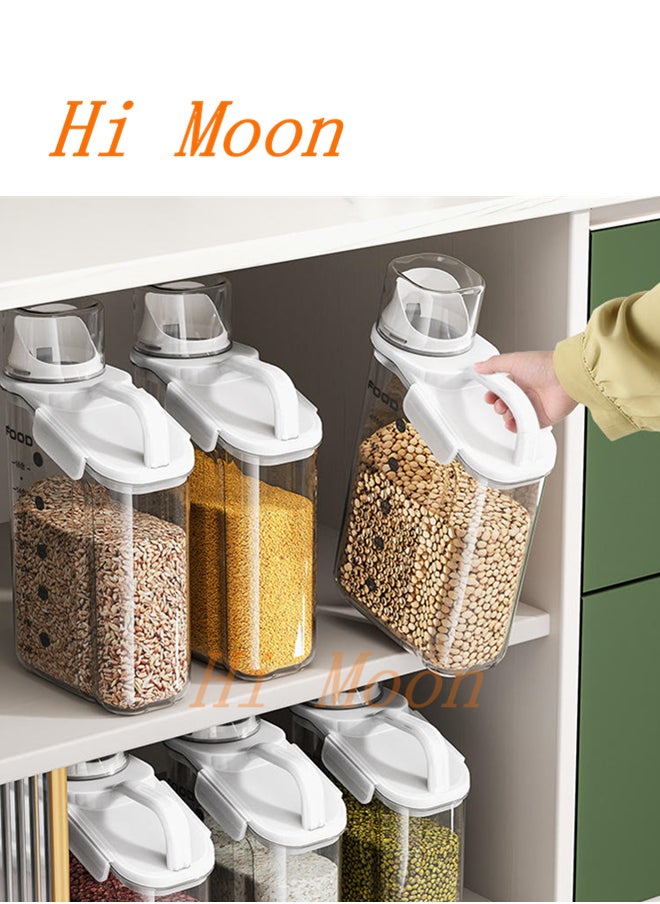 Hi Moon Airtight Dry Food Storage Containers with Pourable Spout，Rice Storage Bin Cereal Containers Dispenser 2500ml  - Image 2