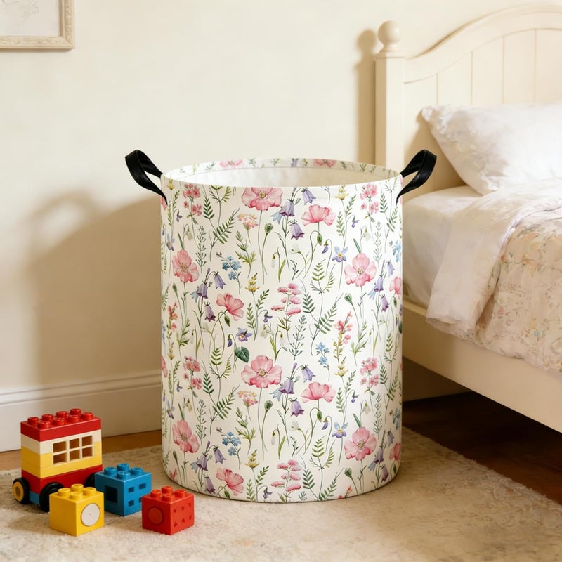 FXOCSHE Baby Laundry hamper,Kids Laundry Basket,Baby Nursery Hamper,Waterproof foldable laundry basket for boys and girls,toy storage box,Kid Room Decor(Bouquet) - Image 5