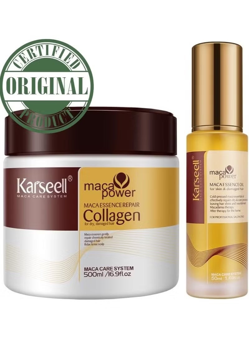 Karseell Collagen Hair Mask + Essence Oil 500ml + 50ml / 18.6fl oz - Image 2