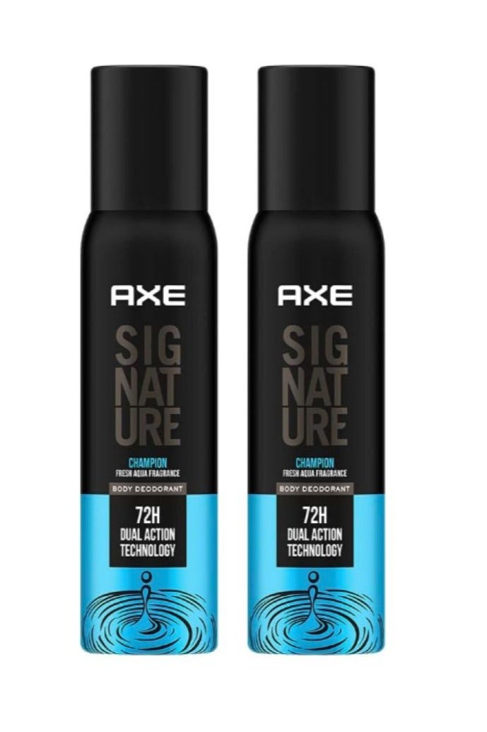 AXE Signature Champion Long Lasting No Gas Body Deodorant Spray For Men 122ml 2PCS