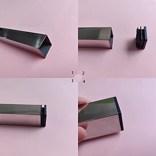 ZYYC 12 Pack 25mm(1') Black Plastic Square Plug, 25mmx25mm(1"x1") Tubing Plug 1x1 Tube End Cap, Suitable for 1 Inch Square Metal Tube - Image 3