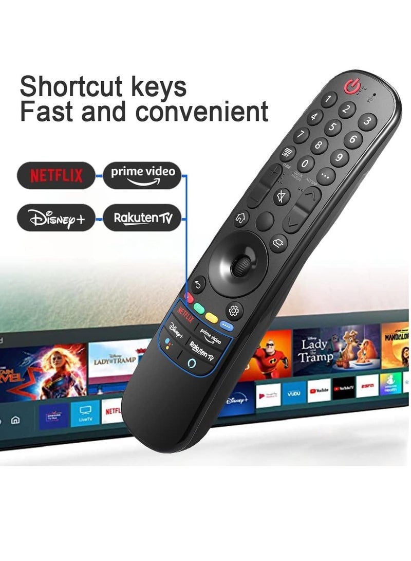 PopZa Universal Remote Control for LG Magic Replacement for LG LED OLED LCD 4K UHD Smart TV, with Buttons for Netflix, Prime Video (No Voice Search) (MR21GA-IR) with battery - Image 4