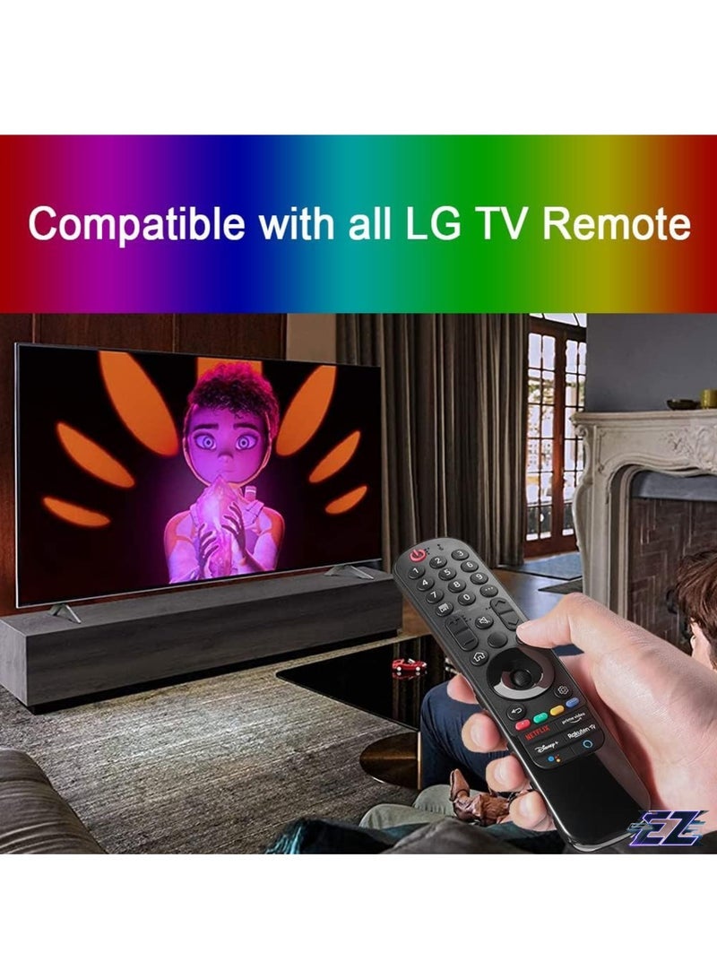 PopZa Universal Remote Control for LG Magic Replacement for LG LED OLED LCD 4K UHD Smart TV, with Buttons for Netflix, Prime Video (No Voice Search) (MR21GA-IR) with battery - Image 2
