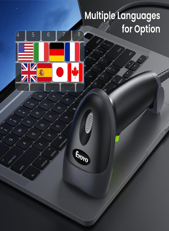 Eyoyo USB Handheld 2D QR Code Scanner, PDF417 Data Matrix Barcode Scanner, Wired Automatic Bar Code Reader with Long USB Cable for POS Mobile Payment, Supermarket, Warehouse - Image 5