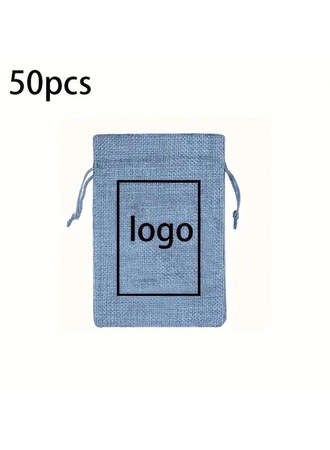 30pcs Blue Drawstring Gift Bags for Party Jewelry Storage Wedding Favor Organizer - Image 5