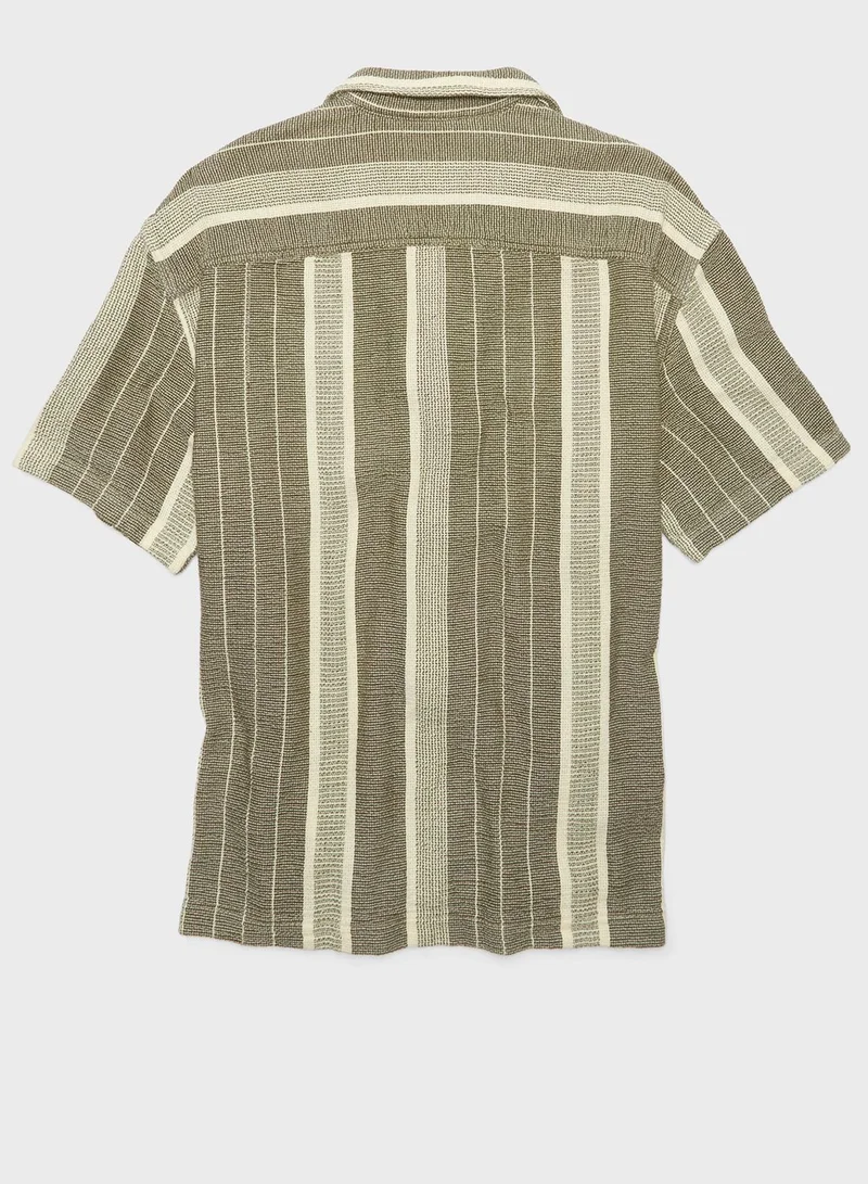 امريكان ايجل Striped Relaxed Fit Button Down Shirt