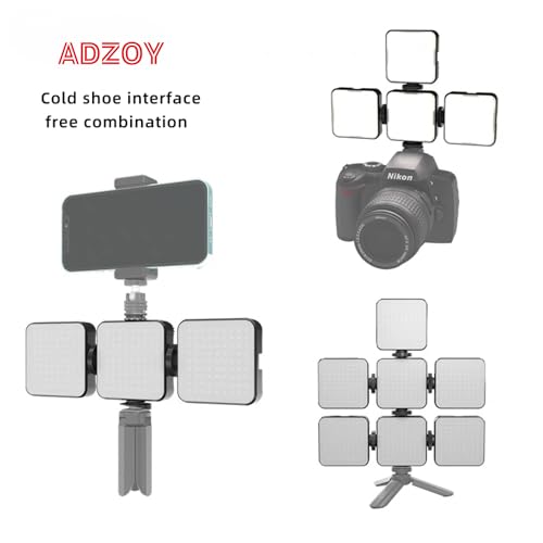ADZOY AY-83 Pocket LED Light | Bi-Color & RGB| Rechargeable Mini LED Lighting|Selfie with Three Cold Shoe Mount | 360 Clamp | Mobile/Tablet/Laptop/Desk |for Online Meeting, Photography & Videography - Image 5