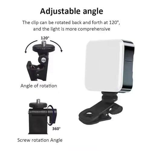 ADZOY AY-83 Pocket LED Light | Bi-Color & RGB| Rechargeable Mini LED Lighting|Selfie with Three Cold Shoe Mount | 360 Clamp | Mobile/Tablet/Laptop/Desk |for Online Meeting, Photography & Videography - Image 2
