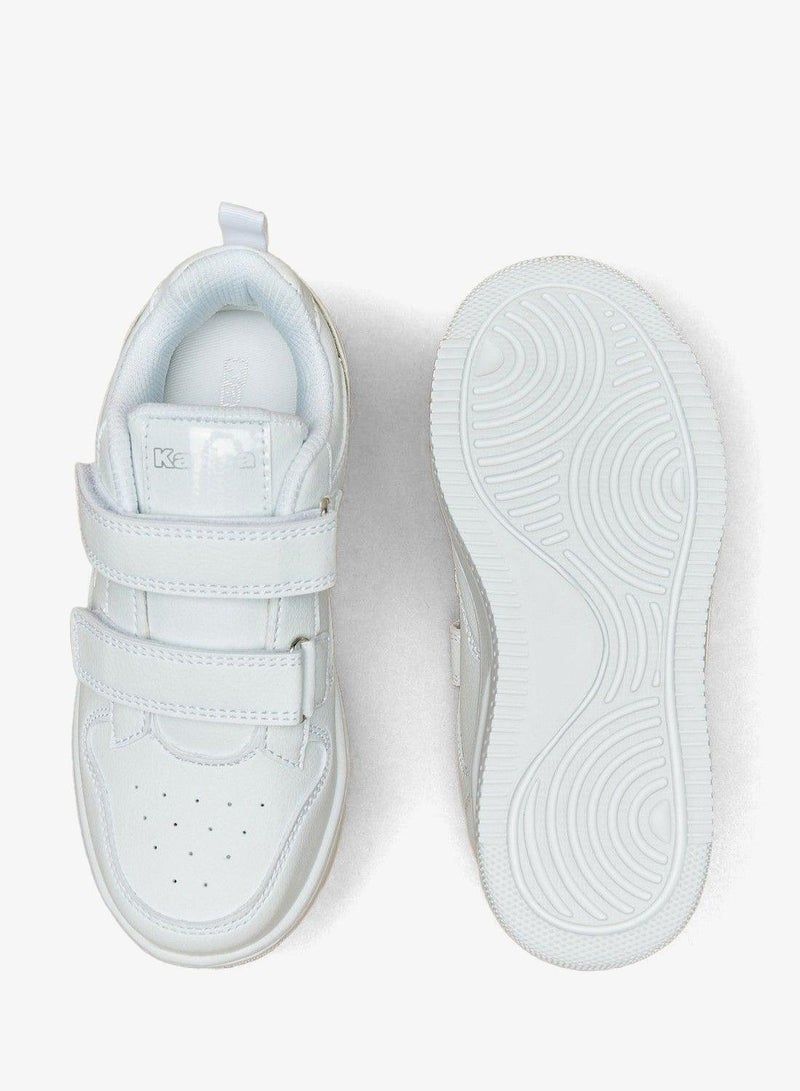 Kappa Boys Textured Sneakers with Hook and Loop Closure - Image 4