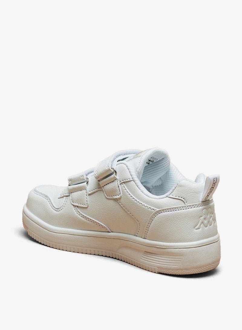 Kappa Boys Textured Sneakers with Hook and Loop Closure - Image 2