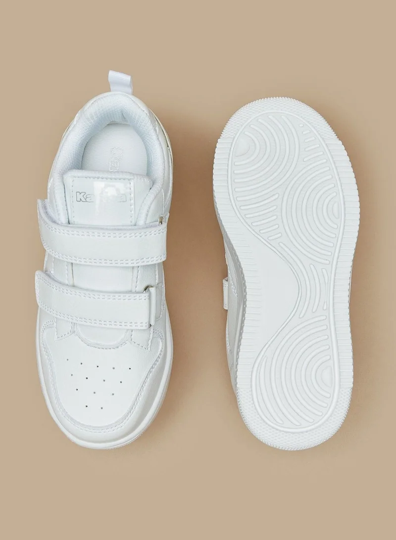 Kappa Boys Textured Sneakers with Hook and Loop Closure