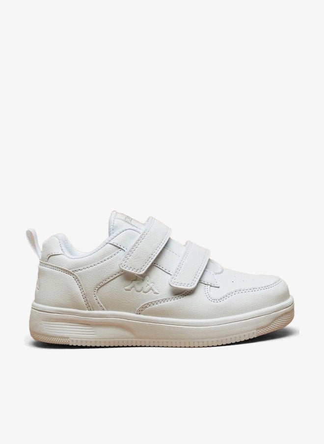 Kappa Boys Textured Sneakers with Hook and Loop Closure - Image 3