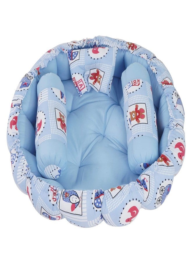 KooKyKooby Extra Soft Baby Bedding with Pillows Round 0-3 Months 86 cms (Blue03) - Image 3