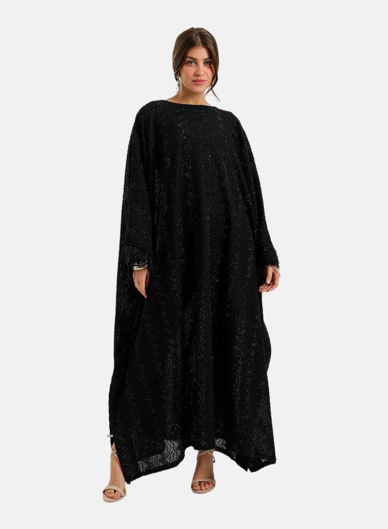 Carina Fringed Maxi Abaya - Image 1