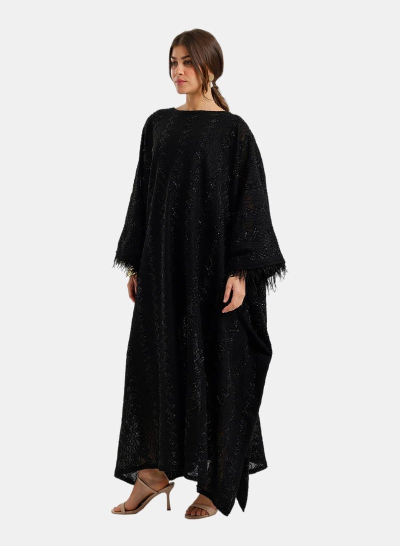 Carina Fringed Maxi Abaya - Image 3