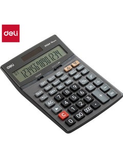 Deli Deli E39264 LIBRE 14-Digit Calculator - Solar/LR44 Battery, Tax Functions, 150-Step Check, Dark Grey (1PCS/Color Box) - High-End for Finance, Business, Office  - Image 1