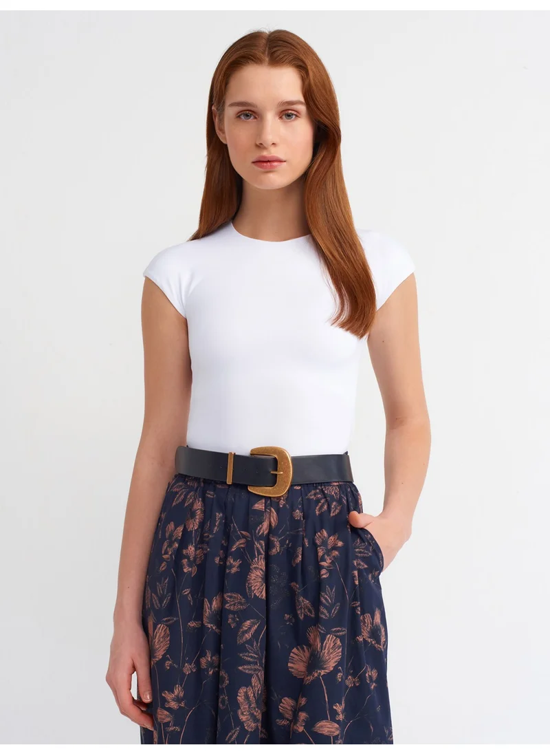 Dilvin 30856 Polyamide T-Shirt-White