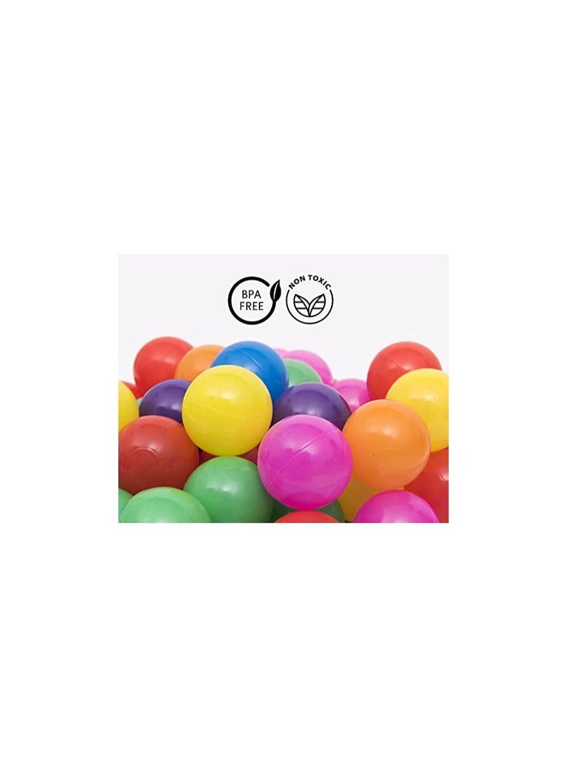 DeloPik - Soft and Colorful Plastic Ocean Balls, Ideal to fill Indoor and Outdoor Playpen, Ball Pits and Playhouse for Babies, Toddlers and Kids(300 PCS) - Image 1