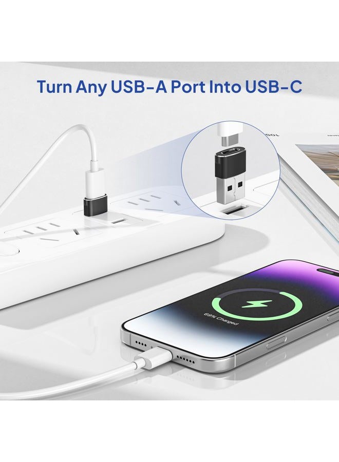 Elebase USB C Female to USB Male Adapter 2-PackType C to A Cable Connector for iPhone 11 12 Pro Max MiniXR SEAirpods iPad 8 Air 4Samsung Galaxy Note 10 20 S20 Plus S20+ S21 20+ UltraA71Google Pixel 5 XL - Image 2