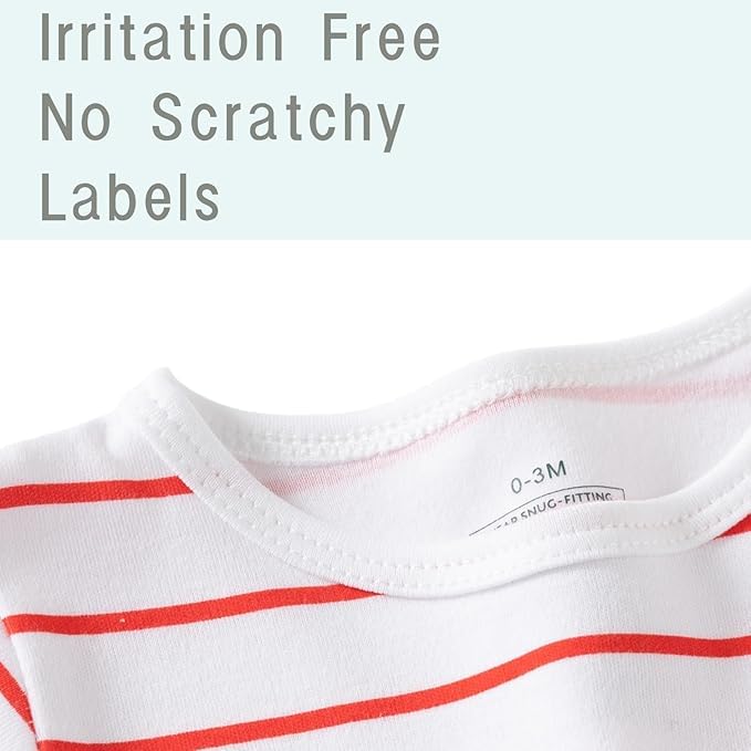 aomomo Unisex- Baby Clothes Twins Bodysuits I Love Daddy Mummy Romper Set, Newborn Cotton Footed Pajamas (White, Newborn) - Image 3