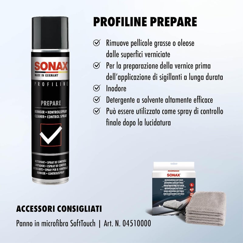 SONAX PROFILINE Prepare (400 ml) - Mixture of Solvents for Monitoring Polishing Results - Image 5