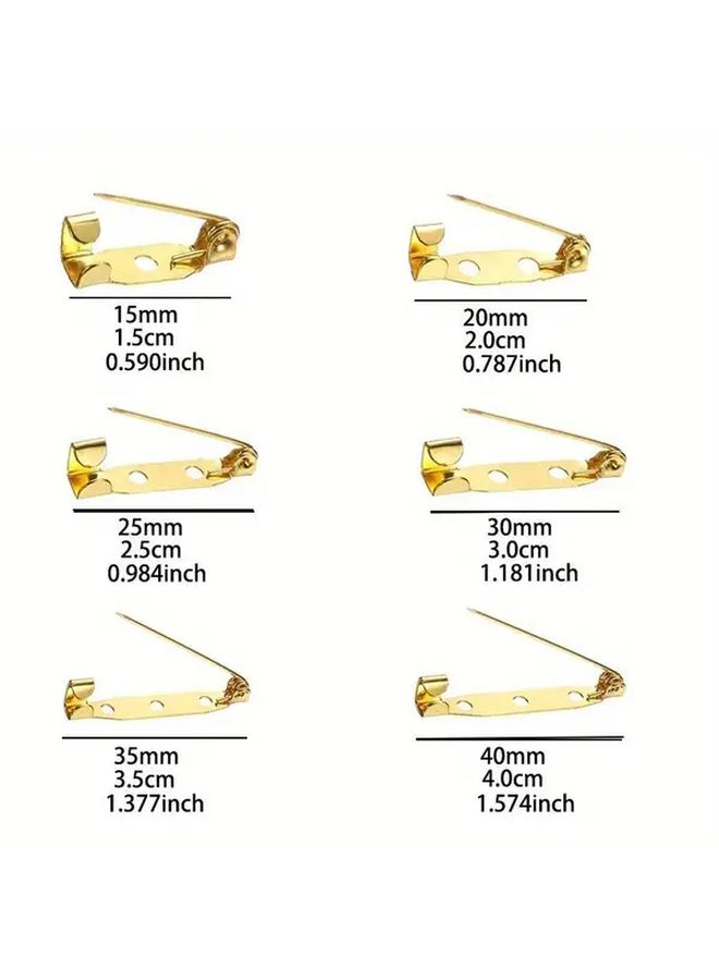 Steel Color 20mm 50 Pcs Iron Brooch Pin Backs Safety Locking Clasps - Image 4