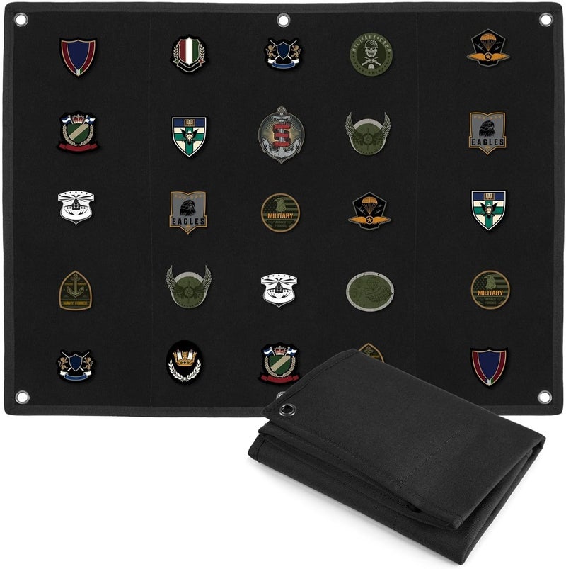 43 X 27.5 Inch Self-Adhesive Patch Panel, Waterproof Oxford Cloth Patch Organizer Display Board for Hook-Backed Emblems - Image 1