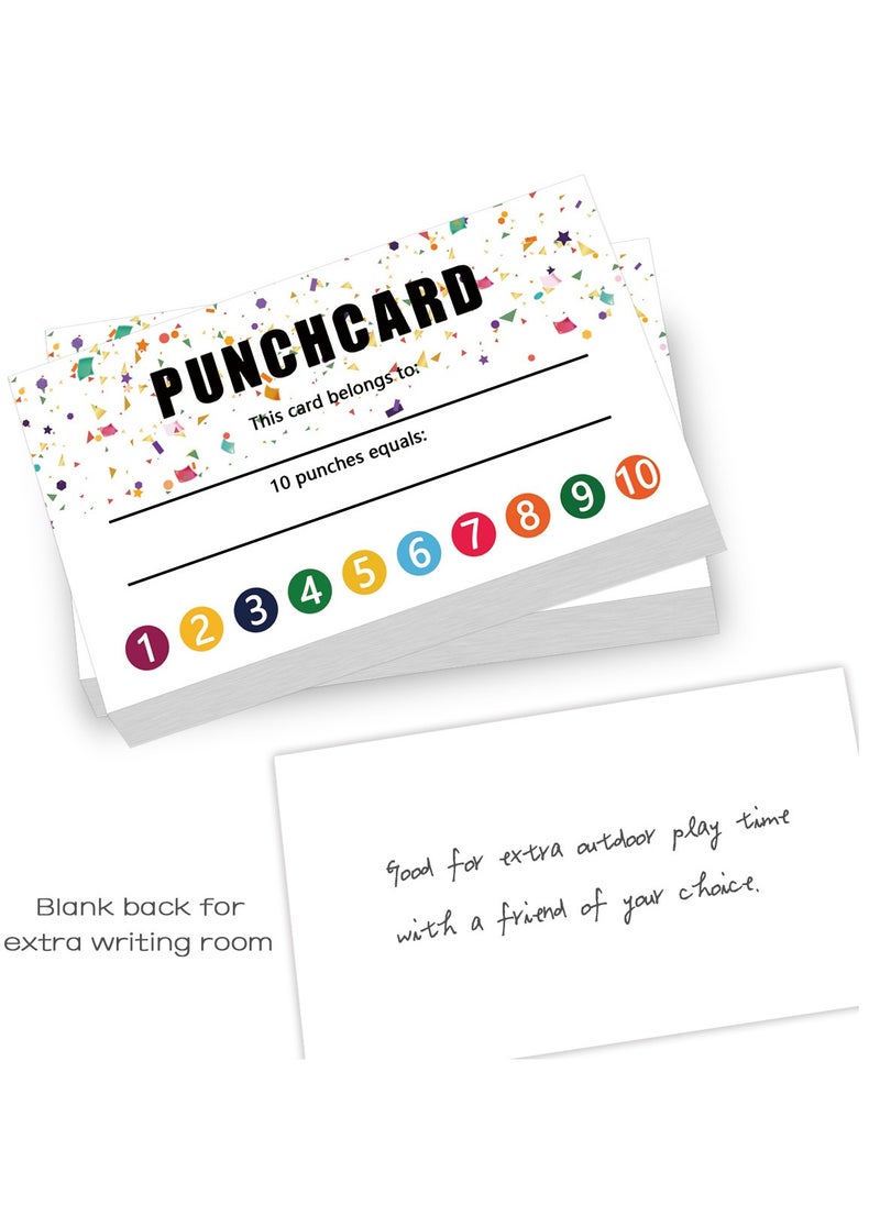 RedMapleTEK Teacher Punch Cards 50 Pack Student Encouragement Behavior Reward Cards, Classroom and Business Teacher Reward Cards  - Image 2