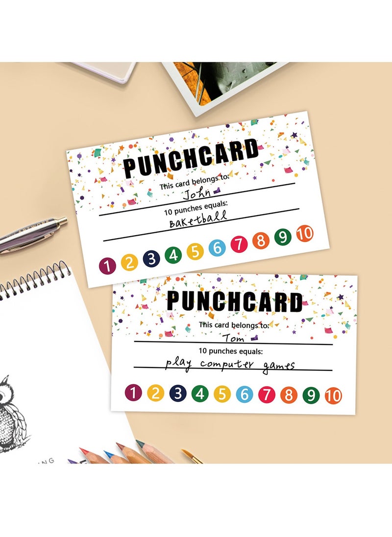 RedMapleTEK Teacher Punch Cards 50 Pack Student Encouragement Behavior Reward Cards, Classroom and Business Teacher Reward Cards  - Image 4