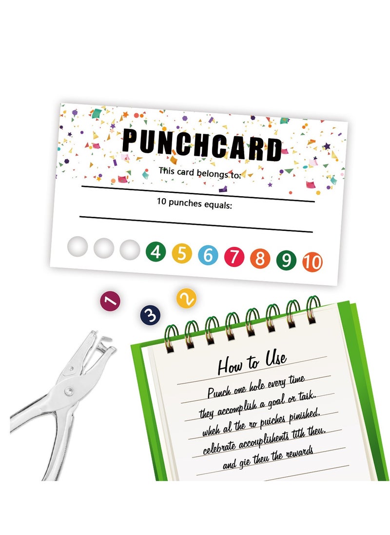 RedMapleTEK Teacher Punch Cards 50 Pack Student Encouragement Behavior Reward Cards, Classroom and Business Teacher Reward Cards  - Image 3
