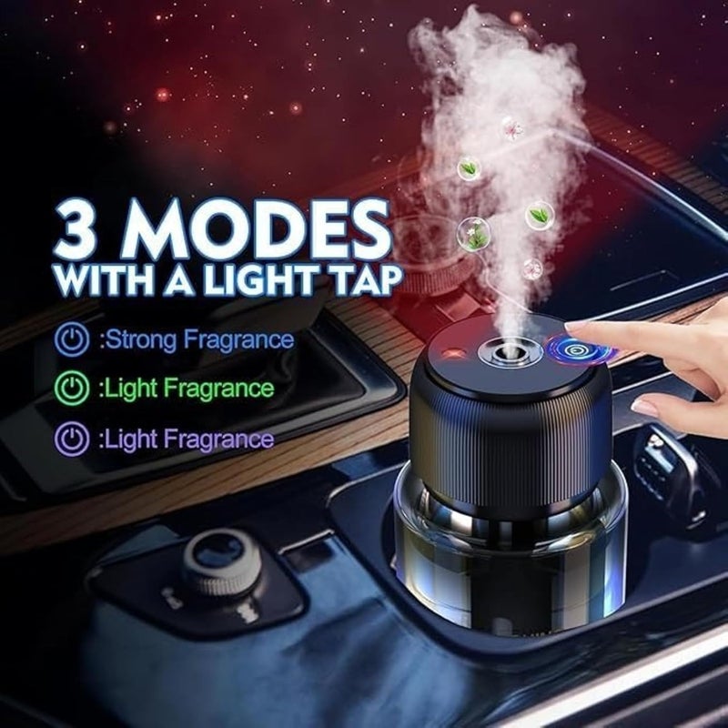 Generic Car Cup Holder Air Freshener Humidifier with Aromatherapy Mist Spray and Ambient Light - Image 4