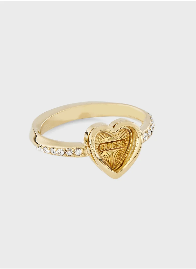 GUESS Amour Heart Single Ring