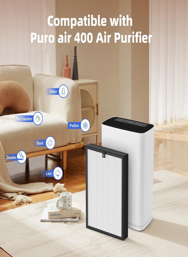 FMDZFL 2 Pack 400 Replacement Filter for Puroair 400 Air Purifier, 3-in-1 True HEPA 14 Replacement Filter and Activated Carbon Filter - Image 2