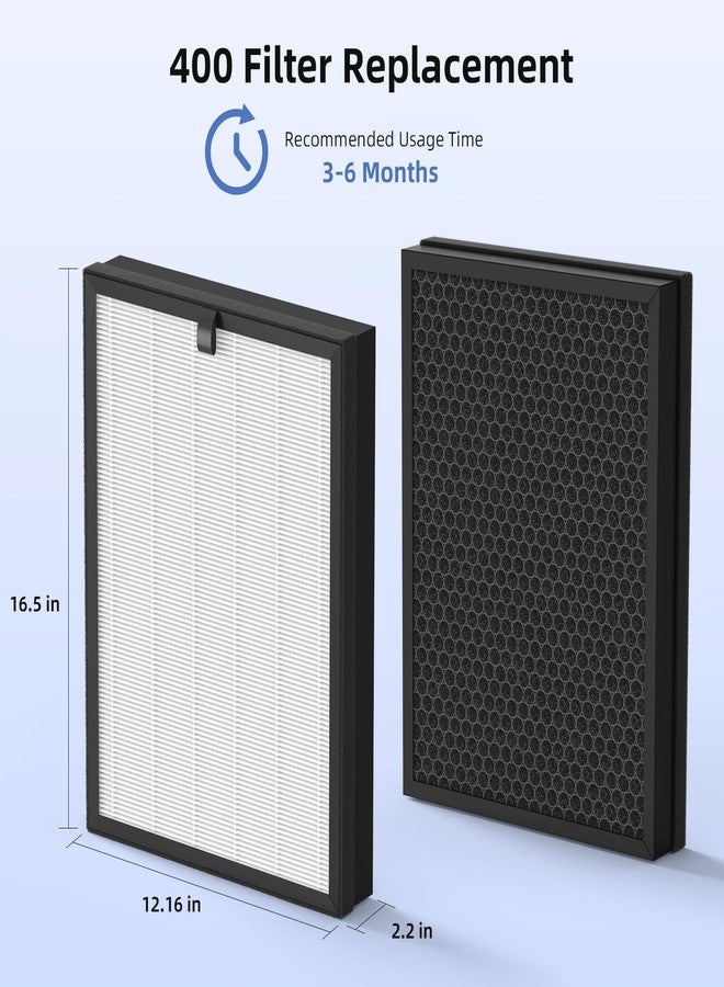 FMDZFL 2 Pack 400 Replacement Filter for Puroair 400 Air Purifier, 3-in-1 True HEPA 14 Replacement Filter and Activated Carbon Filter - Image 4