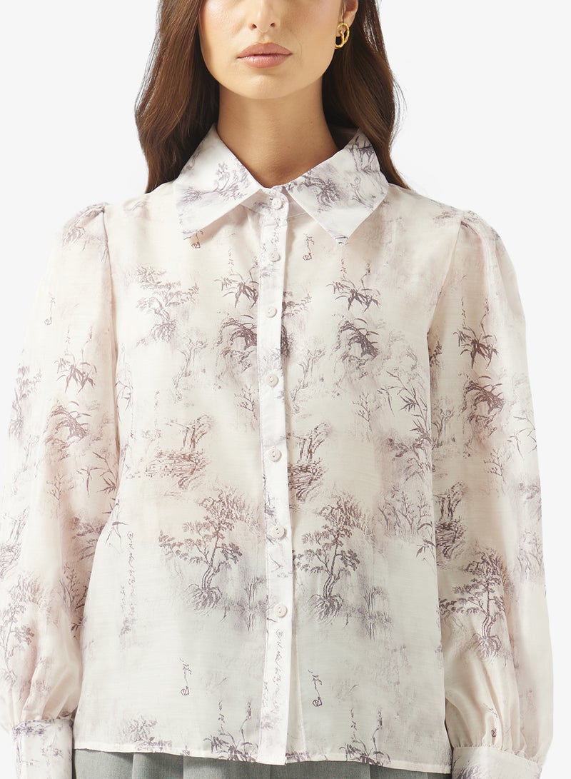 ELLA Floral Print Shirt - Image 3