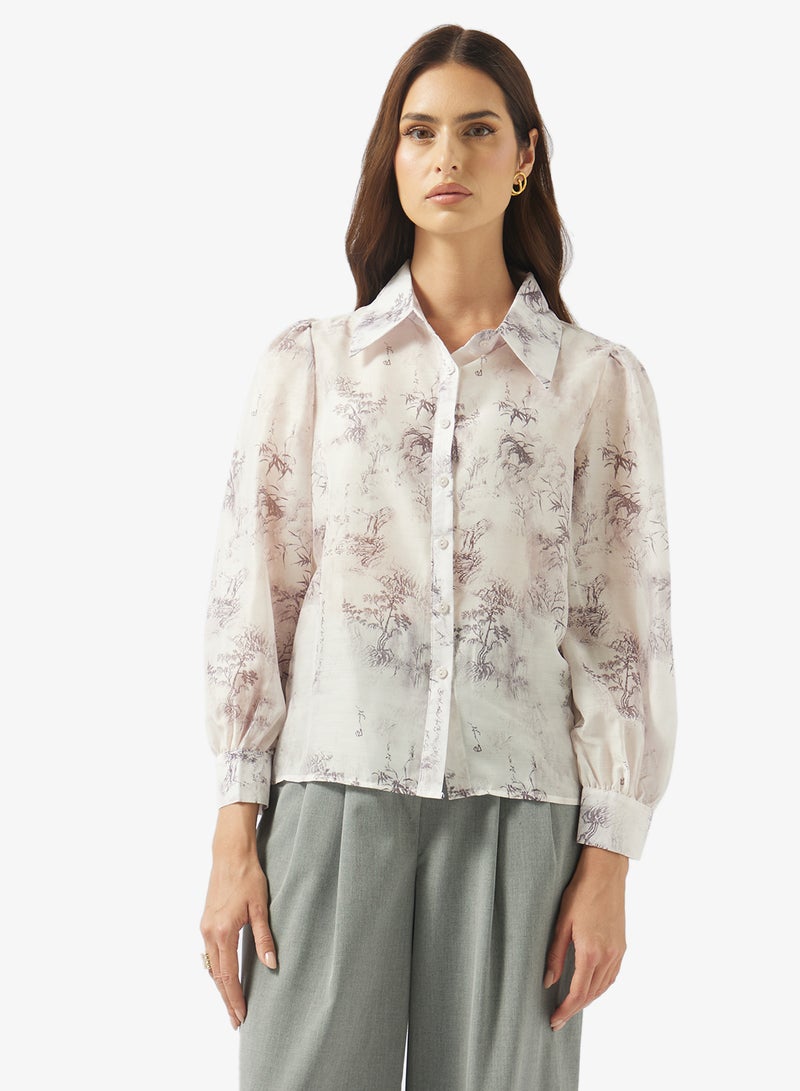 ELLA Floral Print Shirt - Image 1