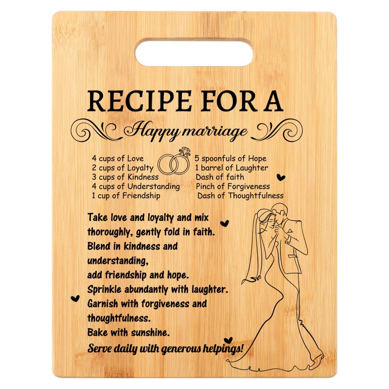 PRSTENLY Wedding Gifts Wedding Gifts for Bride and Groom Chopping Board Happy Marriage Present Mr and Mrs Wedding Gifts Weddings Anniversary for Couples Engagement Gifts Wedding Day Gifts