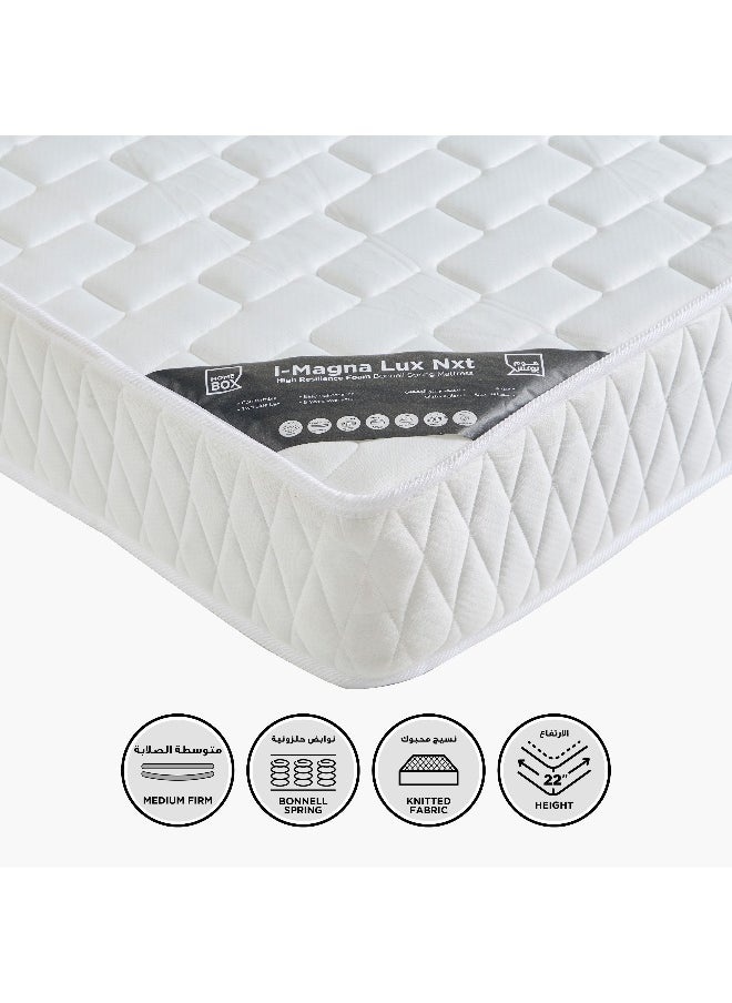 Home Box - Imagna Lux Nxt High Resilience Foam Bonnell Spring Twin Mattress - 120X200X22 Cm - Image 1