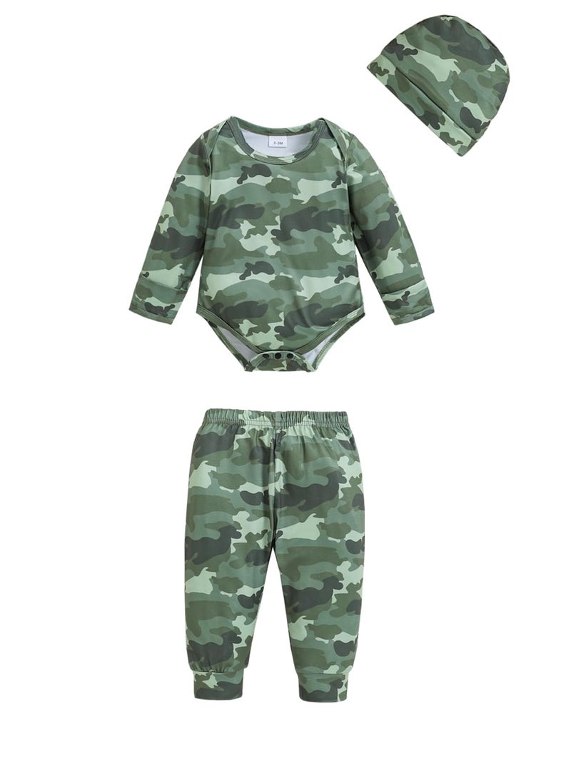 Renotemy Baby Boy Girl Clothes Fall Winter Essentials 11-Piece Layette Set with Bodysuits, Pants, Hat, Jumpsuit, Blanket Infant Unisex Outfit Gift for Coming Home, Shower Gifts (3-6 Months,Camouflage) - Image 2