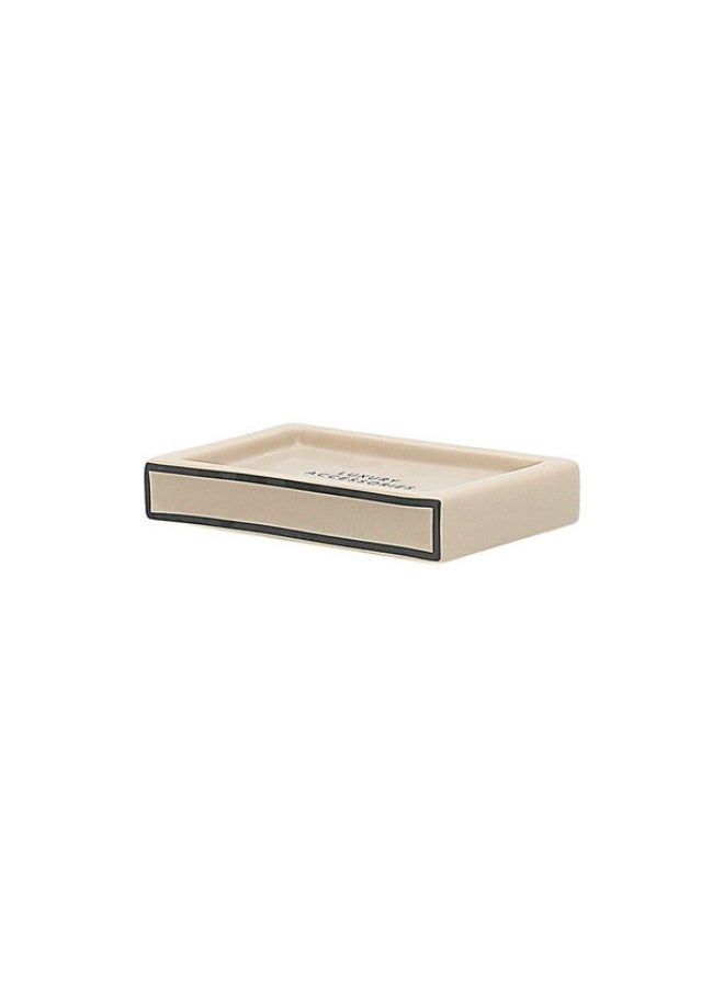 Homez Beige And Black Cermic 3 Pcs Bath Set - Image 5