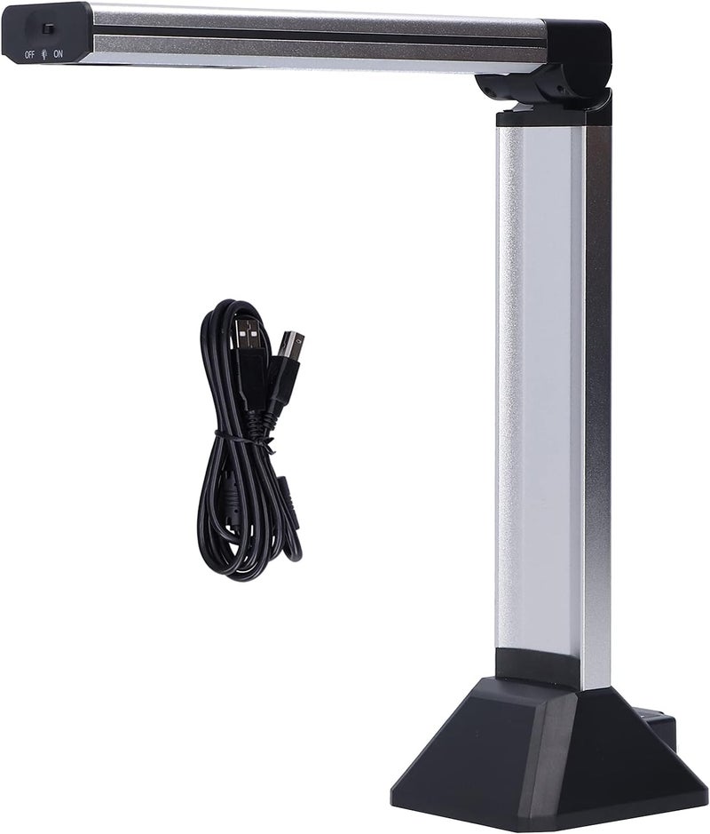 Portable Document Camera Scanner, Size Speed Document Camera, 8MP Main Camera with 3MP Secondary Camera, USB Interface for Presentation, Includes USB Cable and Document Pad - Image 1