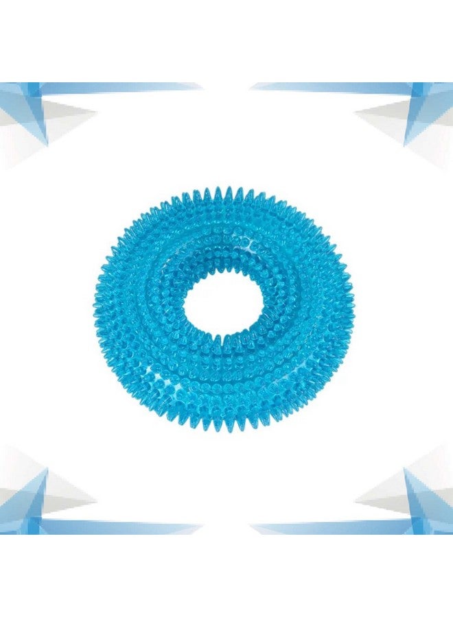 Non-Toxic Squeaky Chewing Ring Soft Stab Balls - Cleaning Teeth Balls Latex Dog Chewing Toys Rubber Fetch Ring Toy (Large)-Availale As Per Color - Image 1
